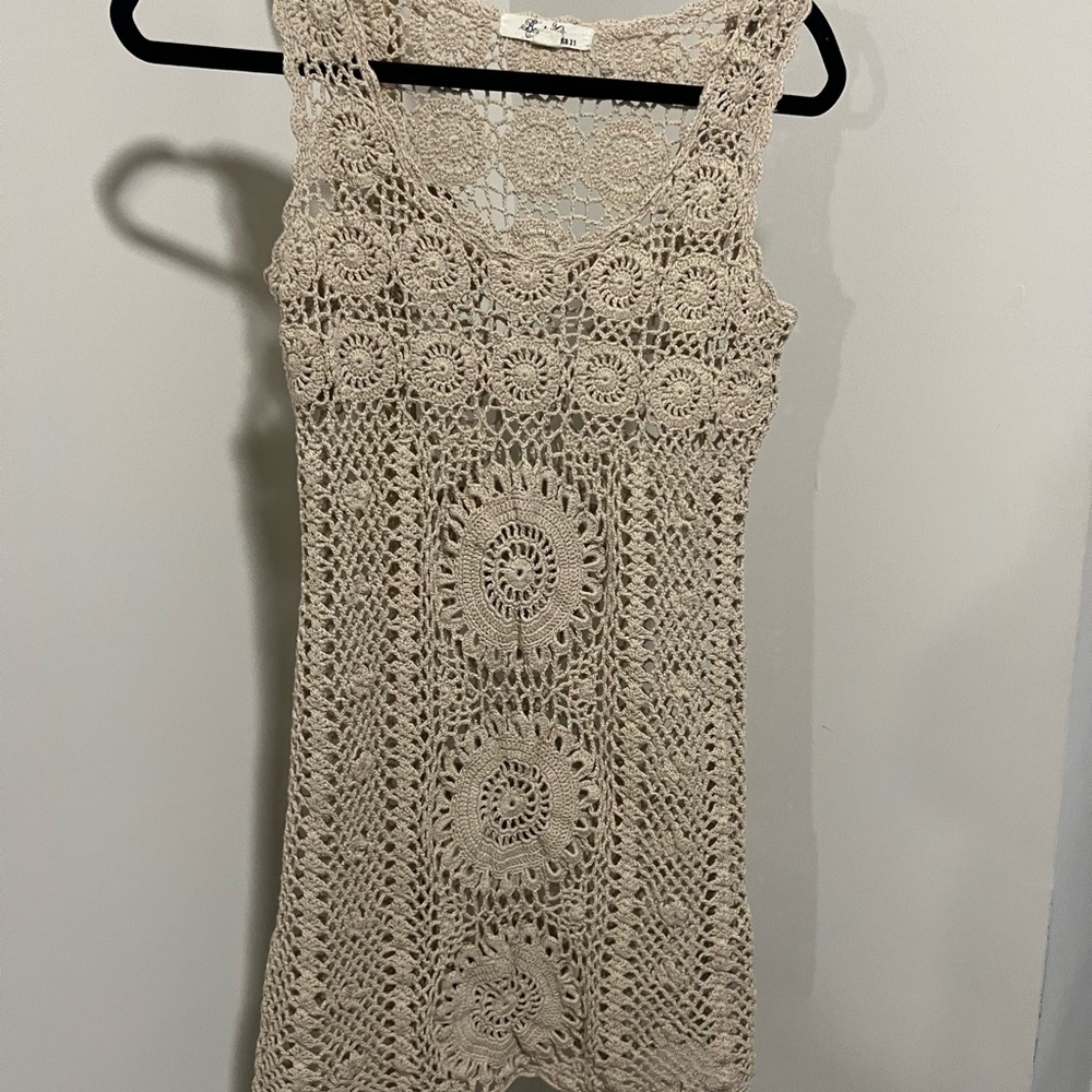 Forever 21 Cream Crochet Top